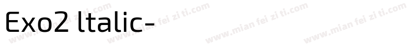 Exo2 ltalic字体转换